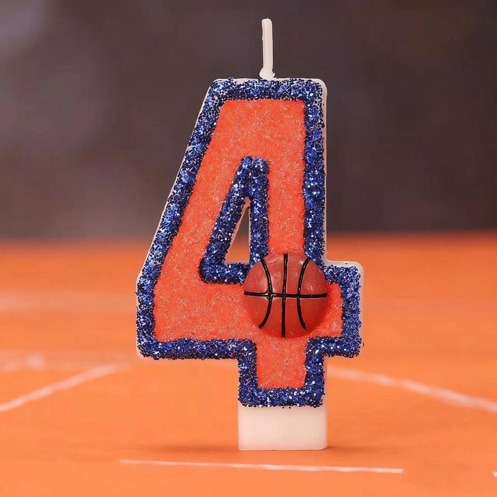 Vitality Basketball 0-9 Free Matching Combination Digital Candles Birthday candles are perfect for high-end baking cake decorati