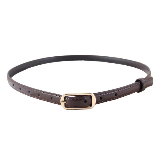 Women Belt Imitation Leather Adjustable Thin Waistband Solid Color Dresses Shirts Tops Waist Belt Versatile Fashion Accessory