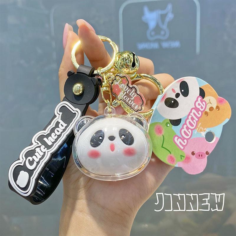Charming Acrylic Keychain With Cute Animal Heads Stylish Keyring For Women Gift