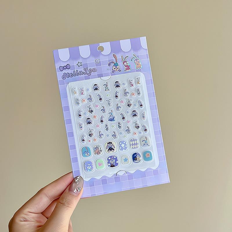 Sanrio Cartoon Cute Children'S Nail Sticker Nail Sticker Girl Diy Sticker Lasting Decorative Sticker