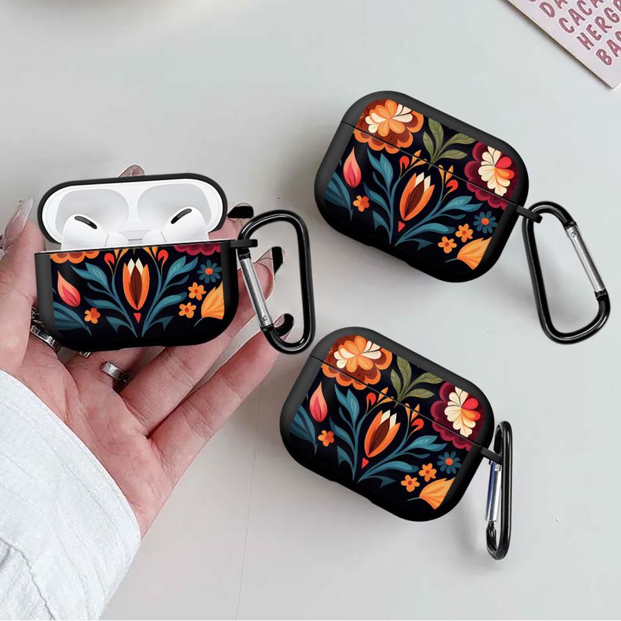 Floral Pattern Case For Airpods 3 1 Pro3 Pro2 2 Pro 4 Earphone Cases Cover