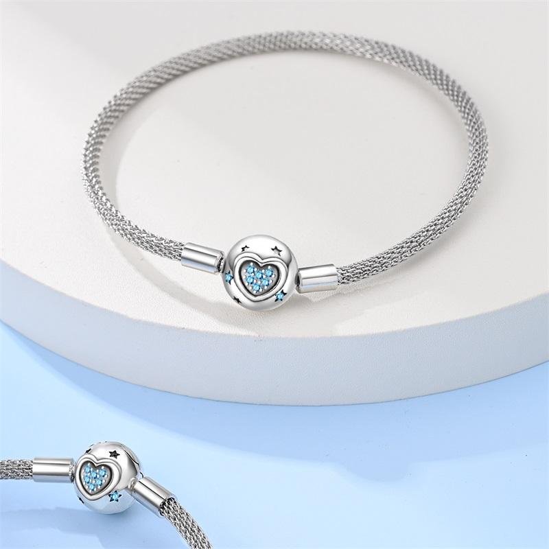 New copper Color Do It Yourself Charm Bead Charms Bead 1720CM Bracelets Authentic Charm Heart Family Ball Star Shape Bracelets Bangle Snake Chain Jew