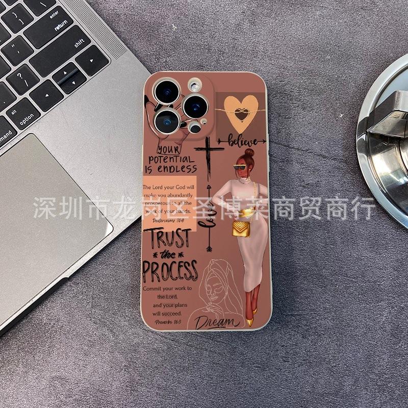 Retro Girl for iPhone15 Mobile Phone Case 14PROMAX All-inclusive 13 Anti-drop 16/15 Protective Case 17