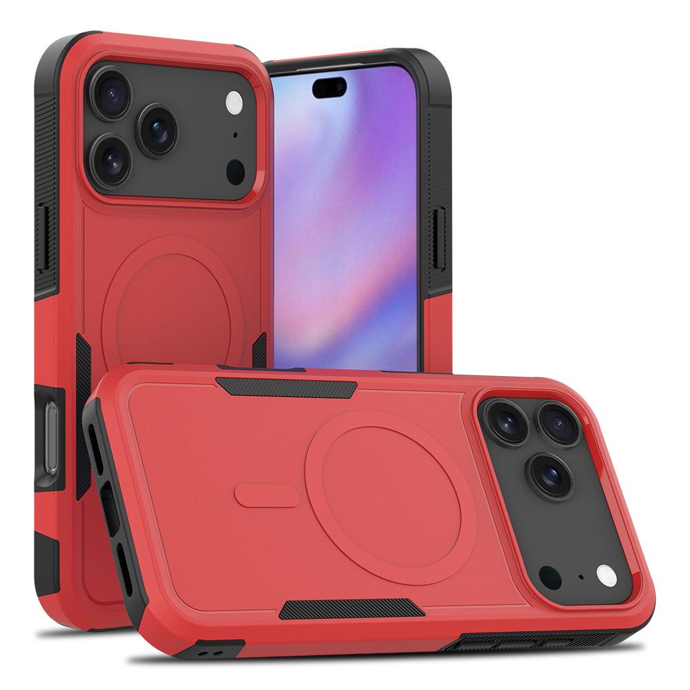 Custodia per telefono Apple 17 Pro Max a prova di caduta di grado militare a doppio strato