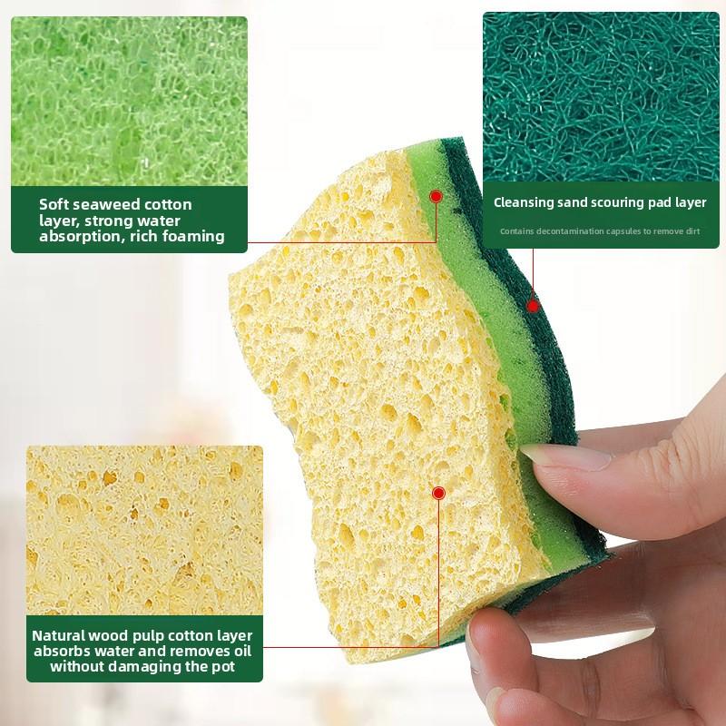 Degradable Wood Pulp Cotton Dish Sponge for Kitchen Cleaning