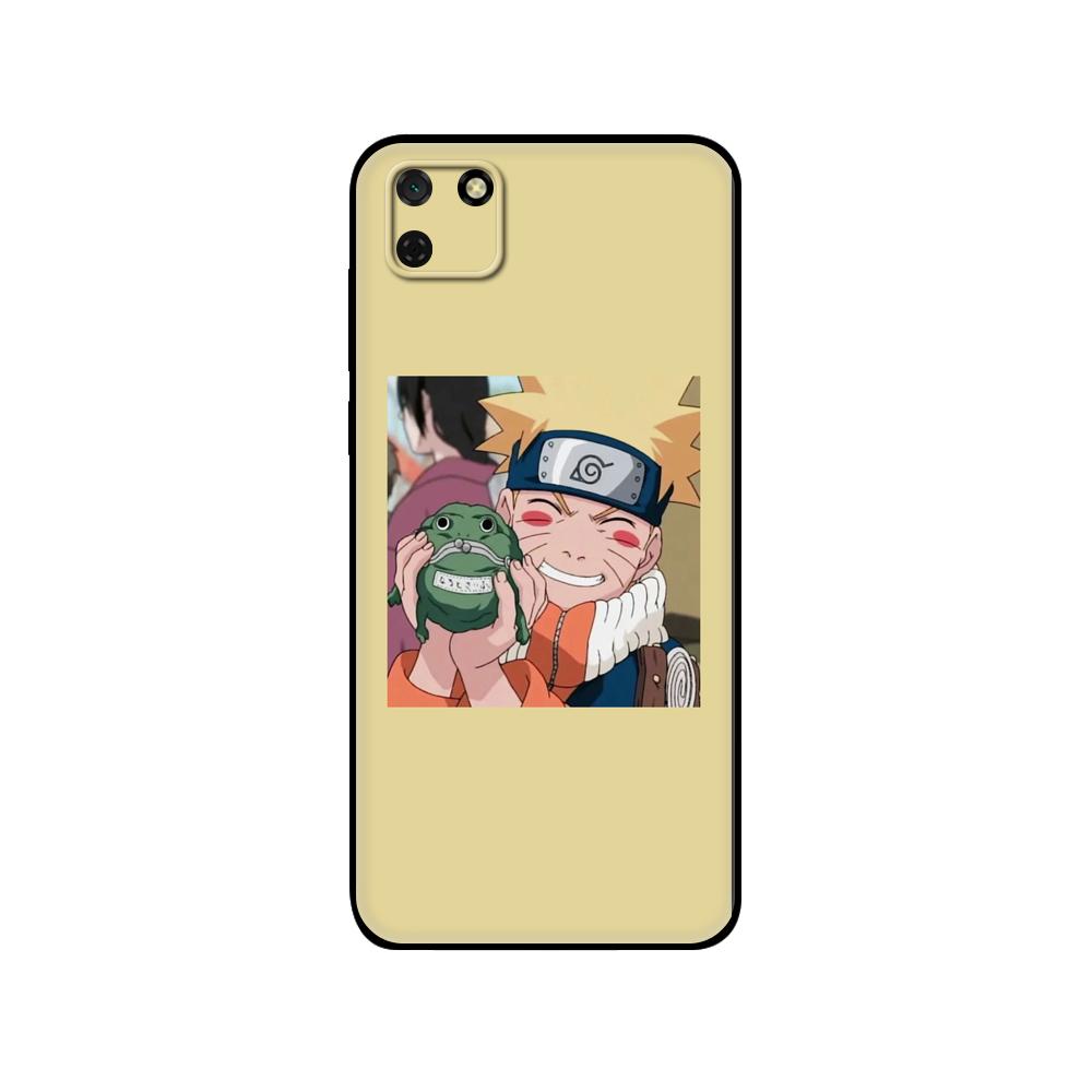 Černé TPU pouzdro pro Huawei Y9S Y6S Y8S Y5P Y7P Y8P pouzdro pro Huawei Y5 lite Prime 2018 Y6 2019 kryt anime ikony