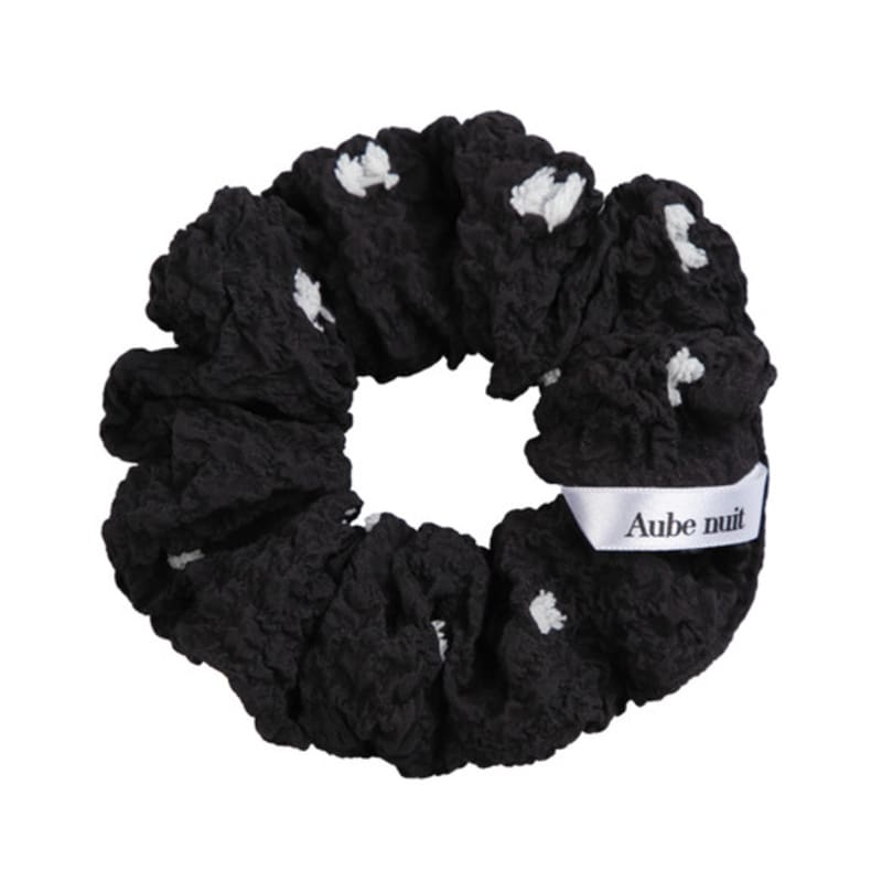 

Aube nuit Dot Wrinkle Hair Scrunchie Black M black