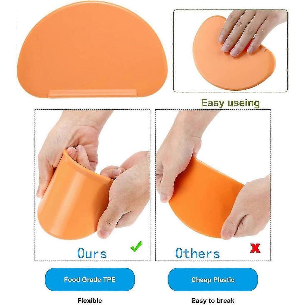 Plastic Pastry Horn and Dough Scraper Cutter - 2 Pieces - Ideal for Kitchen Bread Pastry Pancakes