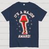 Men's A Christmas Story It’s a Major Award Leg Lamp Cotton Summer Casual Cool Loose T-Shirt