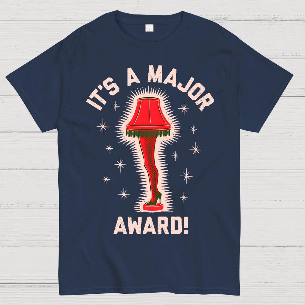 Men's A Christmas Story It’s a Major Award Leg Lamp Cotton Summer Casual Cool Loose T-Shirt