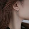 Xiao Yin S925 Silver Star Tassel Earrings - Elegant, Versatile Long Ear Thread Jewelry