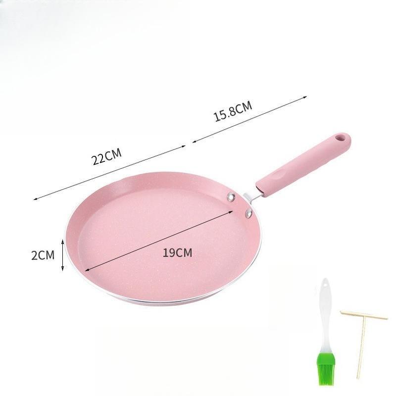 Non-Stick Frying Pan Flat Bottom Frying Pan Easy To Clean Kitchen Fried Eggs Pancake Baking for Gas Stoves and Induction Cookers