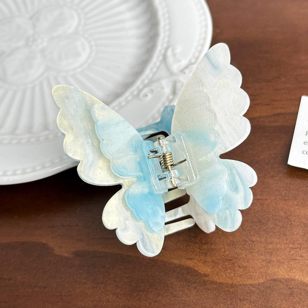 Fashionable Acrylic Double Layer Butterfly Hair Claw Chic And Versatile Accessory For Women