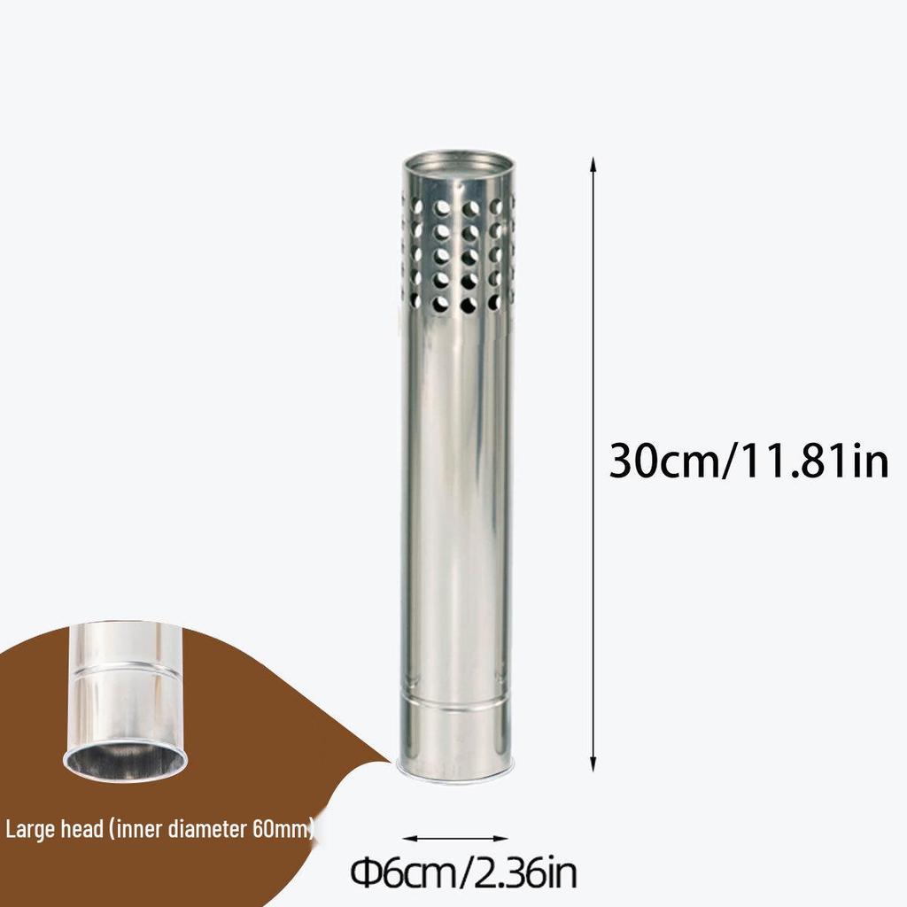 Thickened Stainless Steel Chimney Accessories: Anti-Scald Elbow, Rain Cap, Heat-Insulating Wood Stove Tent Fireplace