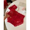 Lady Summer New Style Sexy Pure Desire Jacquard Lace Cotton Crotch Bag Hip Middle Waist Triangle Briefs