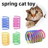 Durable Spiral Spring Cat Toy Colorful Elastic Coil Interactive Game Toy Anti-tear Boredom Killing Pet Supplies for Indoor Cats