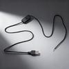 2 Pin Bare Wire USB Power Cord 22AWG Tinned Tip with Switches 5V/1A Support Cable Power Line Plastic Texture for Repair