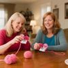 Best Friend - Knitted By Hand With Yarn Hugging Heart Shape, Spreading Positive Energy