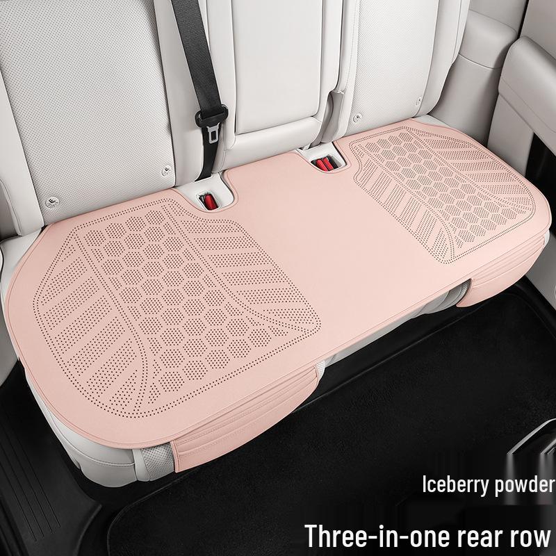 Universal Perforated Suede Leather Car Seat Cushion - Breathable for All Seasons