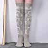 Modische Damen Kniestrumpf Weihnachtsstrümpfe mit Rentier Schneeflocken Muster Festival Gestrickte Über das Knie Lange Socken
