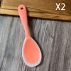 2pcs Silicone Rice Spoon New Half Transparent Thickened Non Stick High Temperature Resistant Easy Clean Kitchen Spatula Scoop Suitable for Rice