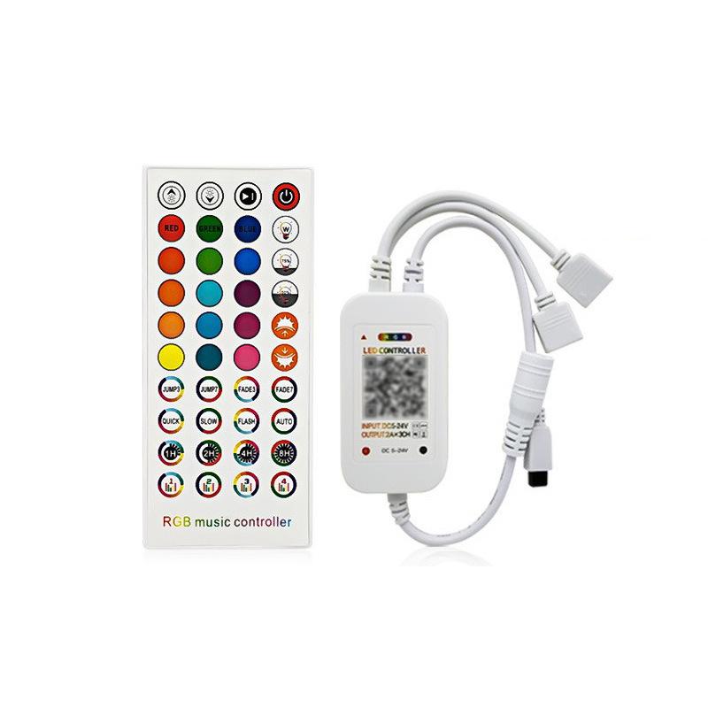 

40-клавишный RGB Bluetooth музыкальный контроллер: Светодиодная лента с управлением через приложение и активацией звуком