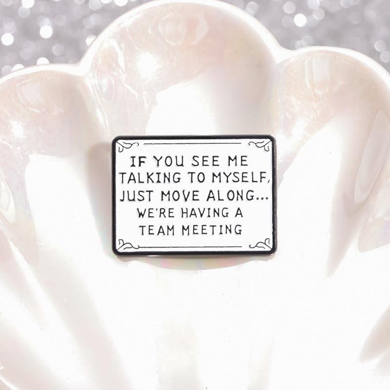 Fun Cartoon Eyecatching Brooch With Elegant White Geometric Style For All Gender Fashion