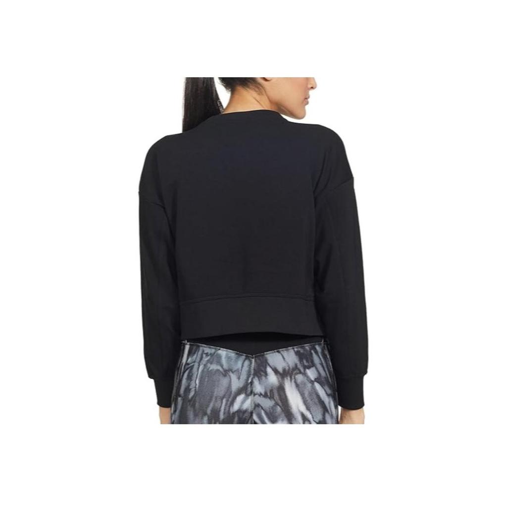 Nike Dri-Fit Get Fit Swoosh Casual Short Sleeve Crew Neck Sweatshirt Women Sweatshirt Black CU5507-010