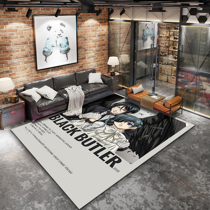 Black Butler Carpet Rug For Living Room Bedroom Home Sofa Decoration Kids Play Nonslip Floor Mat