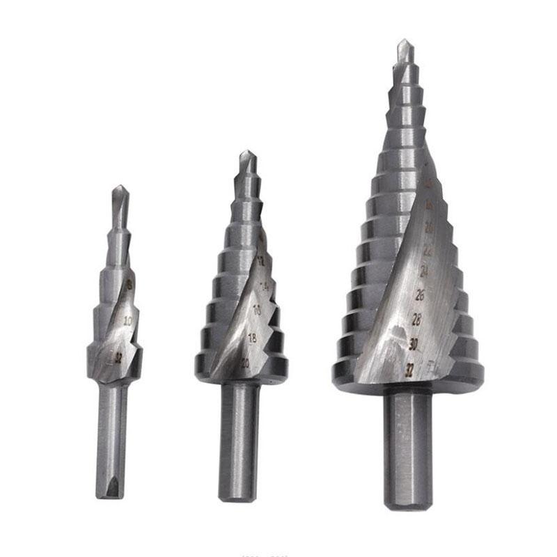 Pagoda Drill Screw Drill Core Drilling Tool High Speed Steel HSS Spiral Grooved Metal Steel Step Drill Bit 4-12 4-20 4-32