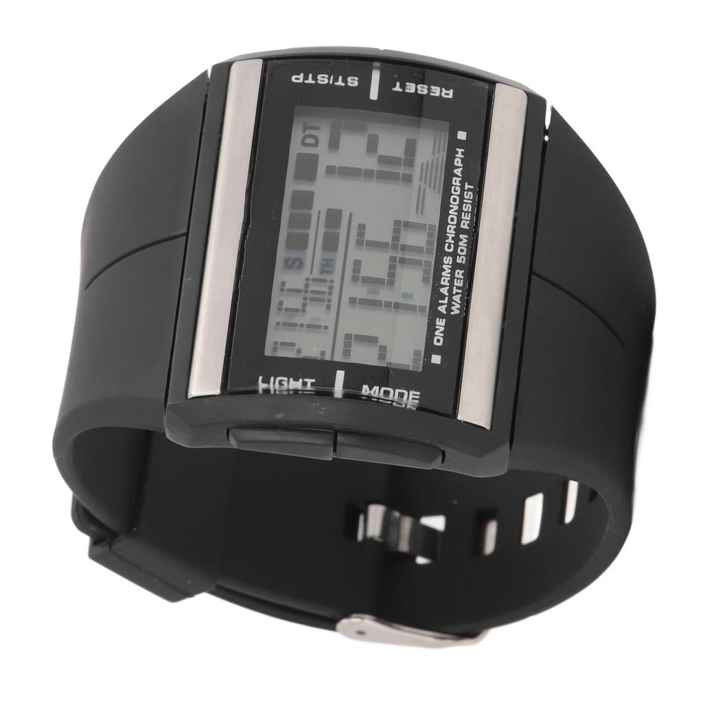 Gummiarmband Sportuhr 7 LED 50m Wasserdicht Wochen-Datumsanzeige Outdoor-Sport Armbanduhr für Jungen