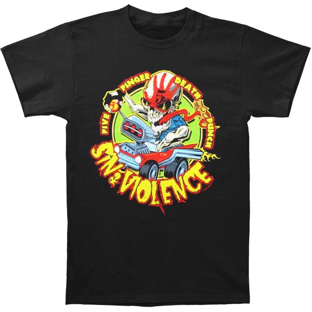 FDP Five Finger Death Punch Skull Tshirt Printed Casual Shortsleeved Sailor Collar Tee Large Size for Unisex WOMEN Tops Ins