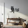Rustic Metal Owl Wall Art, Nature Bird Silhouette, Iron Home Decor
