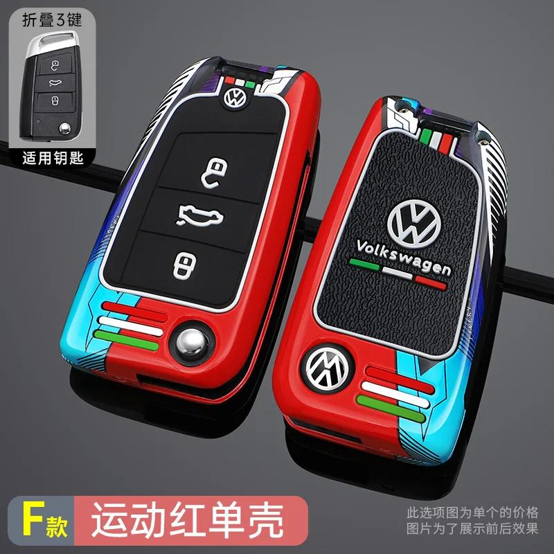 VW GTI GOLF 2026 Hot For VW VOLKSWAGEN Zinc Alloy Silicone Car Remote Key Case Cover Shell For Volkswagen VW Polo Golf 7 Golf7 M