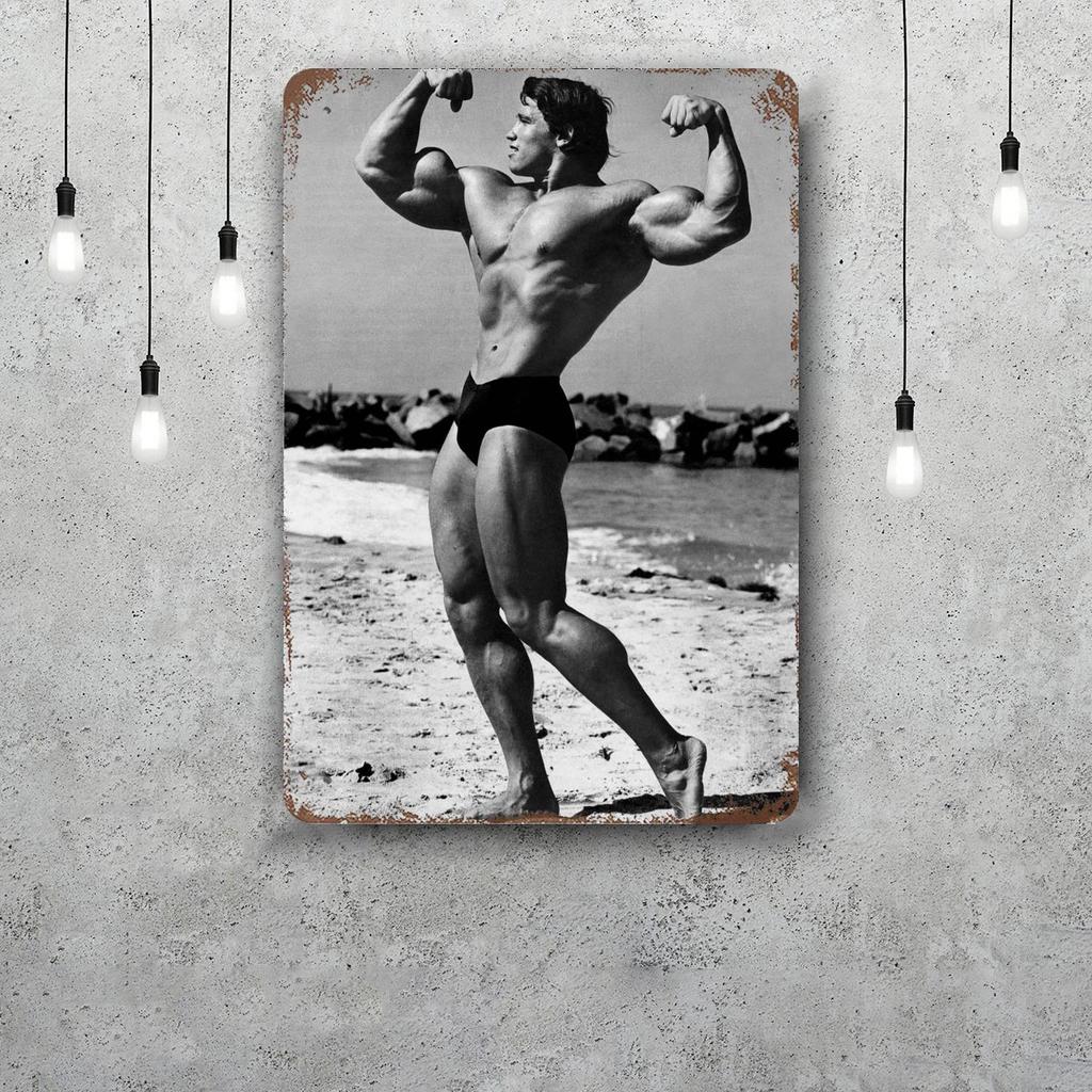 Bodybuilding Funny Bar Metal Sign Retro Plaque Vintage Sign Alcohol Drinker Pub Club Man Cave Kitchen Wall Decoration