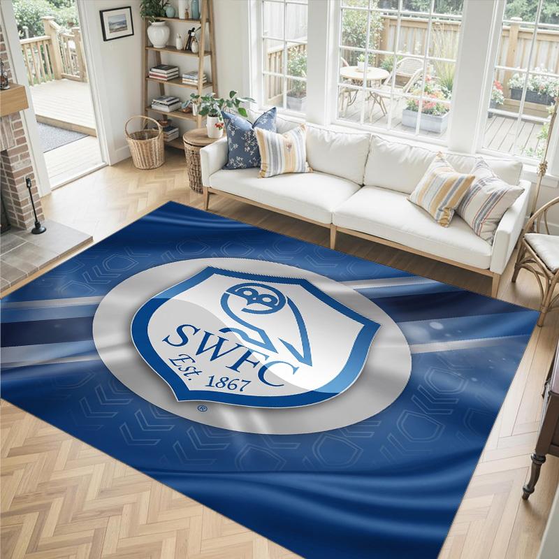 Design Sheffield Wednesday Tappeto in Velluto di Cristallo Accogliente Non?Tappeto Stampato Antiscivolo per Camera da Letto Soggiorno Ingresso