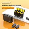 K6 Wireless Lavalier Microphone with Charging Case and Digital Display; Yellow Core, Dual Microphone System; Ideal for Recording and Cross-Border Use.