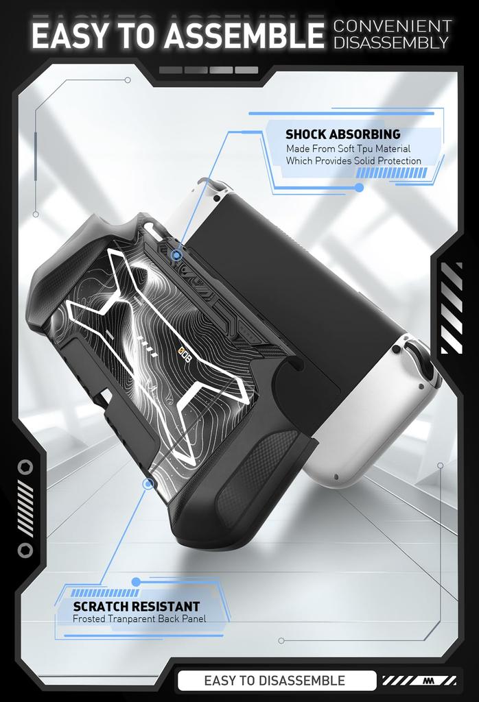 Pouzdro Mumba Nintendo Switch OLED 2021 Organic EL Model TPU Grip Ochranný kryt Dokovatelné příslušenství Kompatibilní s Nintendo Switch OLED a ovladačem