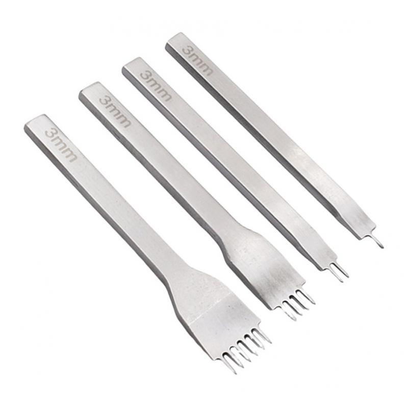 Pack of 4 3mm 4mm 5mm 6mm Leather Pricking Stitching Tools 1/2/4/6