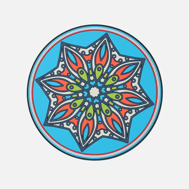 Large 3D Ethnic Style Silicone Heat-Resistant Placemat & Coaster Set