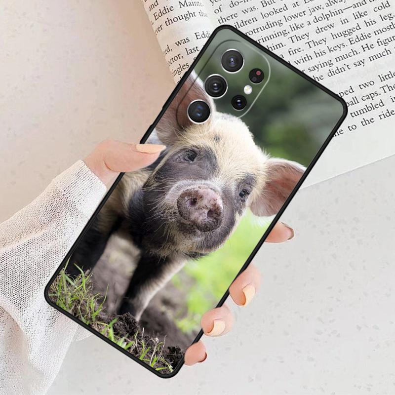 Funny Cartoon Pig Phone Case For Samsung Galaxy S25 S23 S30 S8 S21 S20 FE S24 S22 Note 10 20 Plus lite Ultra