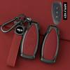 Zinc Alloy Leather Car Key Case For Ford Focus 3 4 St Mondeo Mk3 Mk4 Fiesta Fusion Kuga 2013 2014   Car Key Fob