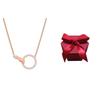Symbolica Hand In Hand Lock Chain Imitation Crystal Stone Rose Gold Necklace Women Necklace 5489573