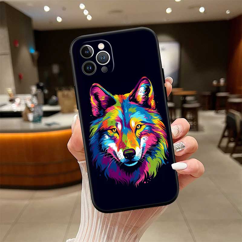 UP6 Animal Wolf Phone Case for Samsung Galaxy A11 A12 A13 A15 A52S A53 A55 A56 A70 A71 A72 A73 F06 F16 F56 S10 Plus S10e