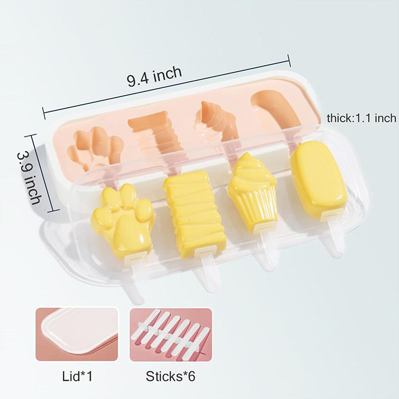 Eisformen für Kinder und Babys, süße Formen, Silikon, Mini-Eisformen, BPA-frei, wiederverwendbar, Eisform, Eis am Stiel, Maker, selbstgemachtes Set