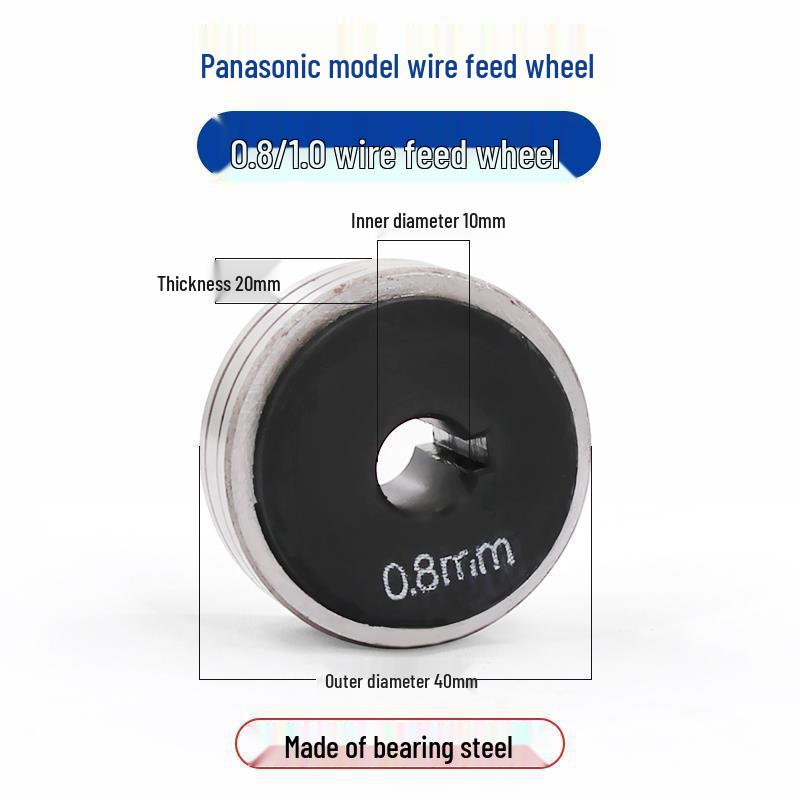 Gas-Shielded MIG Welding Wire Feeder Accessories: Panasonic/Binzel Style Guide Wheel 1.2/0.8.