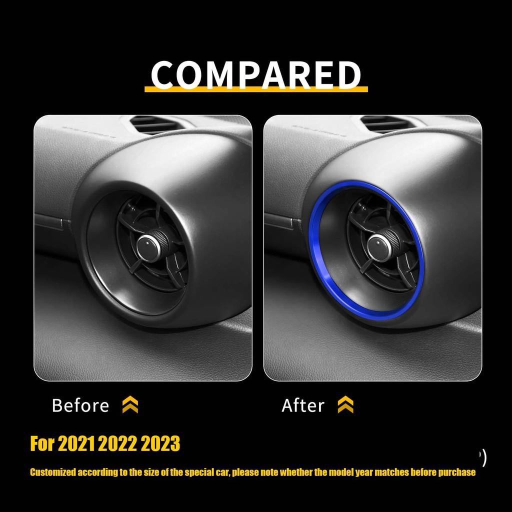 KUNGKIC Toyota GR86ZN8 Subaru BRZZD8202120222023 Exclusive Design Aluminum Alloy Air Conditioner Vent Garnish Ring Interior Protective Cover Inte