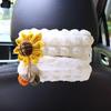 Cute Floral Car Tissue Box - Creative Hanging Pull-out Tissue Storage for Car Interior Decoration