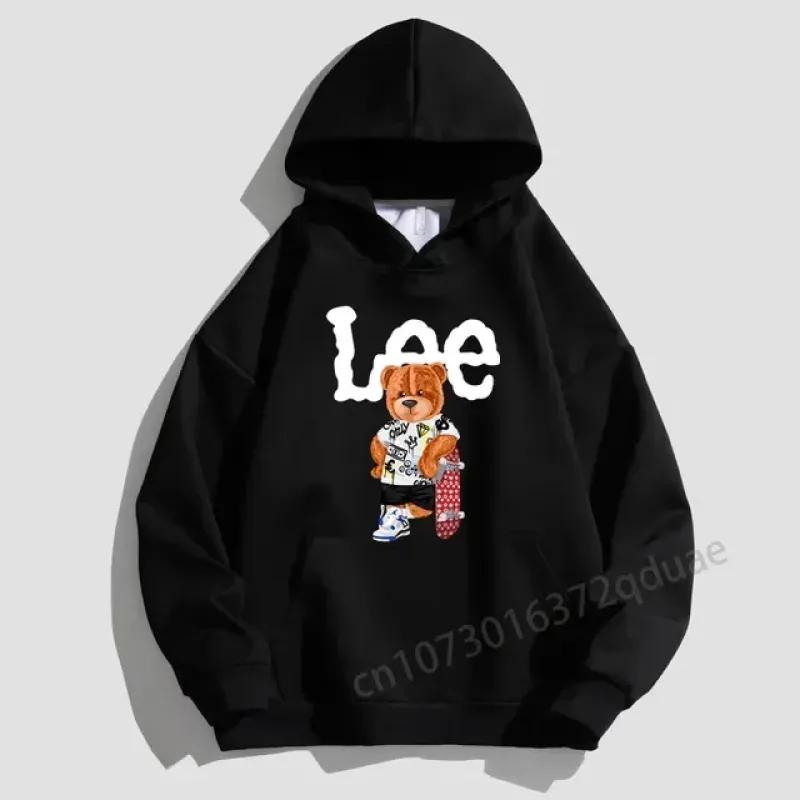

Cotton Mens Womens Hoodie Luxury Bear Graphic Brand Hoodies Anime Streetwear Harajuku Casual Printed Hooded Pullover Sweatshirts