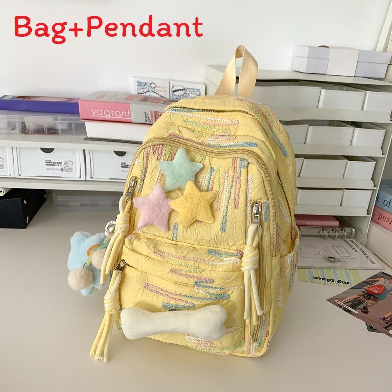 Girl Backpack School Bag With Nylon Material For Middle School Students